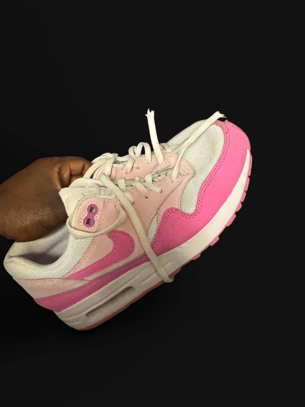Nike Kids Pink and White Retro Runner Sneakers